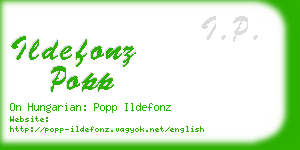 ildefonz popp business card